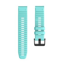 후크 앤 룩 나일론 시계 밴드 26mm Garmin Fenix 6X Pro 솔라/5X Plus / 3 HR/Enduro/하강 MK1 Mk2 Mk2i 시계 밴드 스트랩, Teal