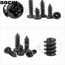 GB/T845 500Pcs M2.6 M3 PA 헤드 마이크로 나사 원형 셀프 태핑 전자 나무 SS03, M2.3_4mm