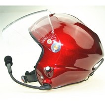 전체 헤드셋이있는 소음 제거 파라 모터 헬멧 양면 ptt 제어 ce en966 표준, 57 58cm M, 빨간색