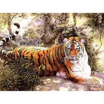 푸아이 보석십자수 3D 캔버스형 or 패브릭형 40x50 산속의 호랑이 DIY 큐빅
