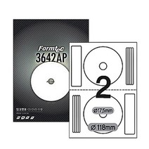 폼텍 PS-3642AP CDDVD 잉크젯 광택 라벨지, 없음