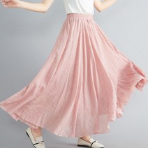 신나라-닷컴_G124007 사랄라 허리밴딩 롱스커트 여성 밴치마 여자 데일리 쉬폰 샤랄라 밴스커트_ tlsskfk