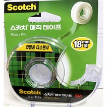 문구 사무 용품 다용도 매직 테이프 3M 18x16 X10개3M 잡화 스카치 테잎 테이프 매직테이프 매직테잎 18mm 문구 사무, 본상품