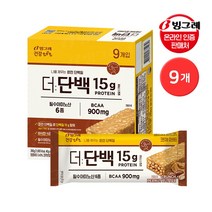 빙그레 빙그레 더단백 프로틴바 9개입 크런치바 피넛버터