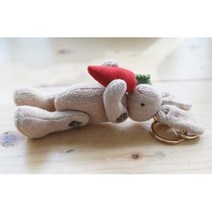 열쇠고리 패블릭 토끼 곰 하트 봉제 인형 키링 판촉물 특이한 부모님선물, 1개, 당근토끼