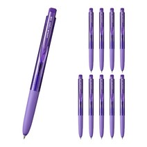 UNI Signo RT1 유니볼 시그노 노크식 볼펜 0.38mm (UMN-155-38), 10개, 바이올렛 (UMN155-38)