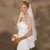 면사포 베일 Ilovewedding 뜨거운 판매 재고 화이트/아이보리 웨딩 빗 여성 액세서리와 2 층 신부 배송