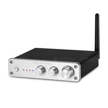 Douk Audio 2.1채널 블루투스 디지털 파워앰프 스테레오 오디오 서브우퍼 앰프, 실버
