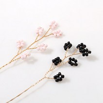 [9-670-03]뒤꽂이재료 비즈안개꽃가지 20x30mm 1개