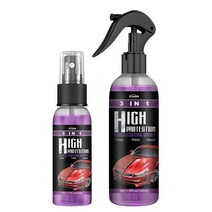 3 in 1 자동차 세라믹 코팅 스프레이 페인트 30ml100ml 자동 나노 세라믹 코팅 연마 스프레이 왁스 페인트 스크래치 수리 제거제, 100ml
