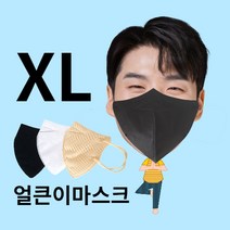 그린비 국산 특대형 빅사이즈 얼굴큰사람 특대 귀안아픈 숨쉬기편한 베이지 컬러 일회용 2D 새부리형 마스크 50매 (1매씩 개별포장), 그린비2D특대형 베이지50매(국산/개별포장)