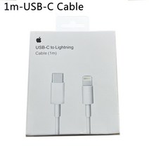 고속 충전기 무선 아이폰 8 플러스 X XS 11 12 용 애플 케이블용 오리지널 20W USB-C 전원 어댑터 13 미니, 06 1M - USB-C Cable