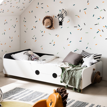 리바트 뉴꼼므 키즈 슈퍼싱글침대 다리형 프레임, 핑크