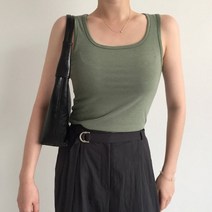 여성 스퀘어넥 슬림 이너 나시티
