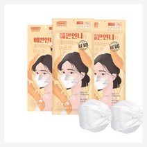 블루본 예쁜언니 K80 마스크 대형 국산일회용 마스크 1매(낱개)