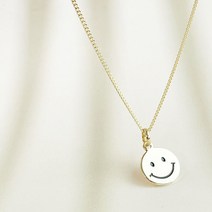 14k 18k 우리아이 행복한 스마일 미아방지 목걸이 엄마도 함께해요, 14k핑크골드, 40cm, 모줄체인