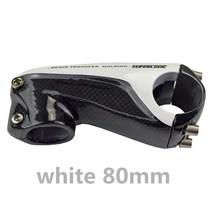 특별 신제품 카본 스템 로드 산악 자전거 80/90/100/110MM 레드 블랙 화이트 MTB 바이크 28.6MM, white 80mm