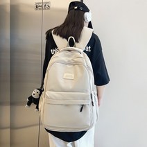 백팩 여성 대용량 책파우치 대학생 학년 두셋 사소한 생존배낭, 기본