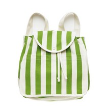 [바쿠백] 드로스트링 캔버스 백팩 Green Awning Stripe