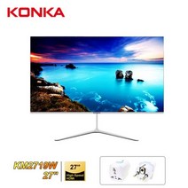 KONKA-새로운 27 인치 모니터 PC 게이머 144Hz 디스플레이 16:9 1920x1080 컴퓨터 VAG HDMI 호환 DP 액세, 01 KM2719W_02 EU 플러그