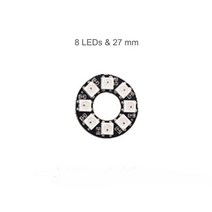 ed 차량용 간판 전광판 WS2812B 5050 RGB Led 디지털 패널 매트릭스 유연한 8x8 16x16 8x32 픽셀 화면 링, 한개옵션1, 01 8Leds Ring B PCB
