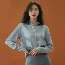 BLM272 새틴 샤이닝 실키 블라우스