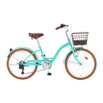 2021 스마트 클라라 22 시마노 7단 22인치 바구니 여성용 클래식 자전거, 민트(80%조립배송)