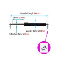 스트럿바 보강 지지대 1PC 350-500mm 20kg/200N/44LB 범용 스트럿 바 가스 스프링 지원 부팅 보닛 자동차, 13 500mm-A
