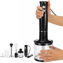 핸드믹서 제빵용 베이킹 핸드 믹서기 거품기 블렌더 4 in 1 전기 믹서 주방 믹서 홈, 검은색, 유럽 ​​연합
