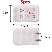 레그익스텐션 레그컬 래그덤벨운동기구 레그머신 브래지어 익스텐더 버클 익스텐션 3 행 2 후크 스트랩 바느질 도구 여성 친밀한 길어진 5/8 개, [06] 5pcs White