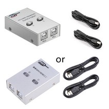2 포트 USB 2.0 자동 스위치 선택기 KVM 스위치 어댑터 2 인 아웃 PC 프린터 키보드 마우스 공유 USB 장치 공유