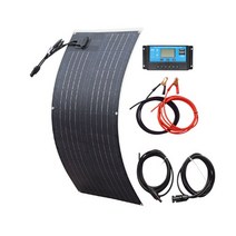 태양광패털 ETFE-태양 전지 패널 플렉서블 18V 50W 단결정 셀 태양광 시스템 모듈 키트 캠핑용 12V 배터리, 02 50W Kit