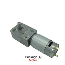 JGY-395 웜 기어 모터 DC 12 볼트 미니 터빈 감속기 감속 박스 엔진 자동 잠금, [08] 12V 201rpm, [04] Package H