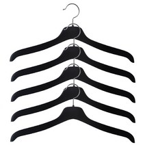 남성용 남자 셔츠 옷걸이 45cm X 5개 2색상, 검정