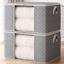 시나몬샵 논우븐 그레이 이불 보관함 1개 가로형 84L, 단품