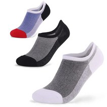 Yurlyson No Show Socks 남성용 양말 로우 컷 발목 짧은 캐주얼 면 사이즈 6-13 3팩 블랙+퍼플+화이트 Small-Medium
