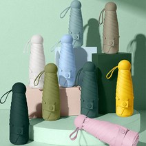 소소한 라이프 3단우산 감성 컬러 고급스러운 색 3단 수동 우산 가방 속 휴대용 접이식 예쁜 귀여운 접는 스타일 이쁜 작은 우비 미니 캡슐 초경량 경량 양산 양우산 차양 암막, 올리브그린