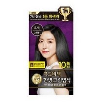 리엔 흑모비책 한방 크림염색제, 0 흑색, 10개