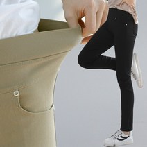 빅빅몰 마약스판 히든밴딩 코튼 건빵 카고 바지 여성 슬림 팬츠 여자 면바지 빅사이즈