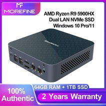 MOREFINE-S500 + AMD 라이젠 미니 PC R9 5900HX R7 5825U 윈우즈 0 듀얼 LAN NVMe SSD 게이밍 HD DP c타입, 01 AMD R3 5400U_04 EU, 03 16GDDR4 512GSSD WiFi
