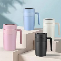 스마트 온도계 티망 텀블러 480ml 4컬러 이중진공스텐 보온보냉 차거름망 머그텀블러, 화이트