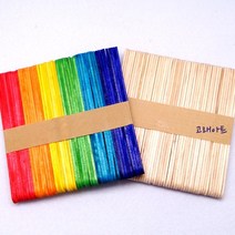 하드바 아이스크림막대 캔들 하드바 왁싱 하드바 만들기 하드바 아이스크림막대 미술재료, (대)하드바 원색 50개