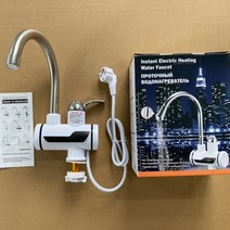 가정용전기보일러 전기 순간온수기 샤워 110v 220v 주방 수도꼭지 tankless 난방 수도꼭지 3000w 디지털 디스플레이 홈 돼지꼬리히터 대체 심야 전기온수기 상향식, 하얀, 오 플러그