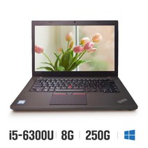 레노버 Thinkpad T470 6세대 인강용 사무용 노트북 윈10, WIN10, 16gb, 500gb, 코어i5, 블랙