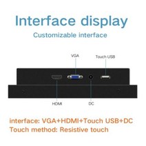 인더스트리얼 19 인치 오픈 프레임 터치 모니터 맞춤형 모든 크기 금속 케이스 산업용, 19 VGA HDMI USB