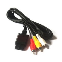 1.8M 닌텐도 64 오디오 TV 비디오 코드 AV 케이블 RCA 슈퍼 GameCube N64 SNES 게임 큐브 액세서리, [01] Black