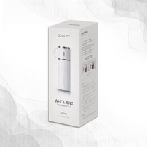 GOOD-soil 디오바코 더블윌 진공 스텐 화이트링 보온병 350ml, 고급스럽고 세련된 메탈 컵뚜껑