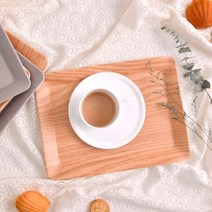 휘게 멜라민 트레이 웨이브 (소) KRM-123, 우드_논슬립