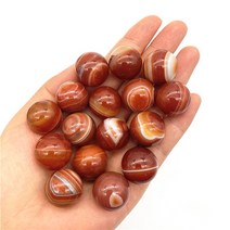 오르고나이트 아름다운 12pcs 20mm 홍옥수 붉은 마노 보석 스탈 볼 스탈 구 치유, 4xl