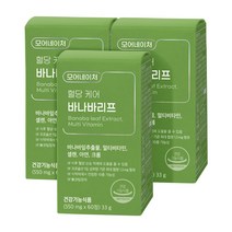 모어네이처 바나바리프 잎 혈당 케어 식전 식후 공복 관리 코로솔산 바나나잎 추출물 2개월분, 3박스, 60정